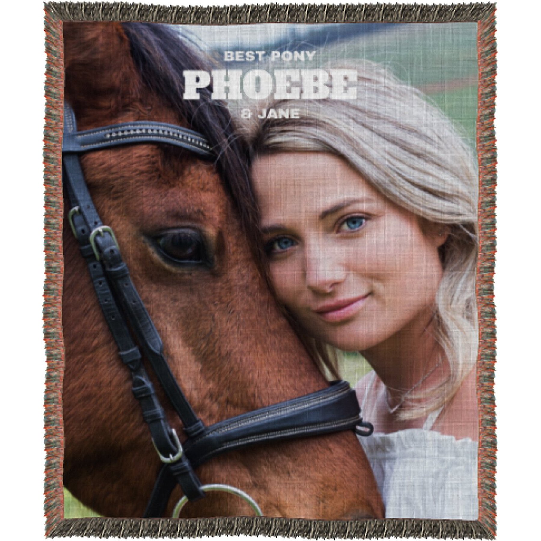 Frisco Portrait Woven Throw Personalized Blanket, 50" x 60"