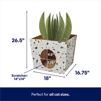 Show full view: Frisco Potted Succulent Cardboard Cat House slide 2 of 9