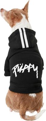 Show full view: Frisco Püppy Dog & Cat Athletic Hoodie, Black, X-Small slide 3 of 11