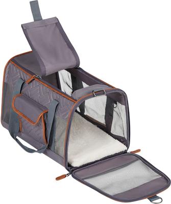 Show full view: Frisco Premium Airline Compliant Dog & Cat Quilted Carrier Bag, Gray, Large slide 4 of 6