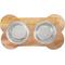 Show in main carousel: Frisco Premium Bone Shape Wood Elevated Double Diner Dog & Cat Bowl, Medium: 3 cup slide 5 of 8
