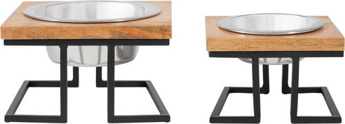 Show full view: Frisco Premium Modern Wood Elevated Single Dog & Cat Bowl, Medium: 3 cup slide 5 of 8
