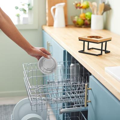 Show full view: Frisco Premium Modern Wood Elevated Single Dog & Cat Bowl, Medium: 3 cup slide 6 of 8