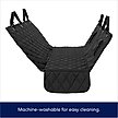 Show in main carousel: Frisco Premium Quilted Water Resistant Hammock Car Seat Cover with Seatbelt Tether & Travel Bag, Black/Gray slide 3 of 7