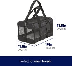 Frisco Premium Travel Bag Dog & Cat Carrier, Black, Large slide 2 of 7