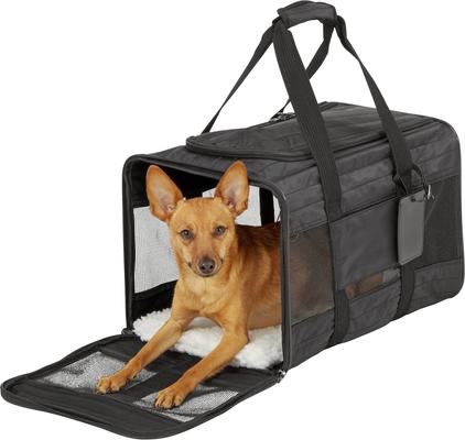 Show full view: Frisco Premium Travel Bag Dog & Cat Carrier, Black, Large slide 6 of 10
