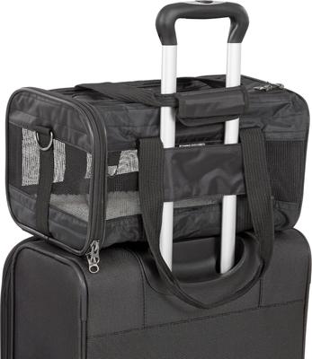 Show full view: Frisco Premium Travel Bag Dog & Cat Carrier, Black, Small slide 6 of 10