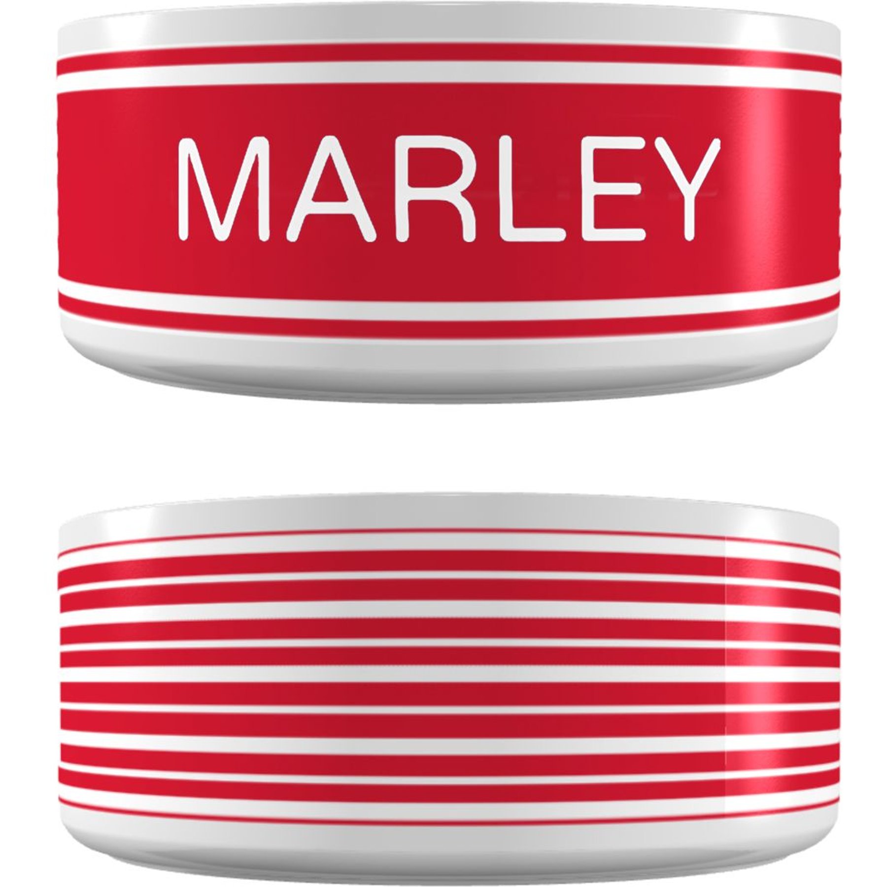 Frisco Preppy Stripes Ceramic Personalized Dog Bowl, 4.75 cup