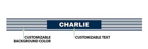 Show full view: Frisco Preppy Stripes Ceramic Personalized Dog Bowl, 4.75 cup slide 2 of 5