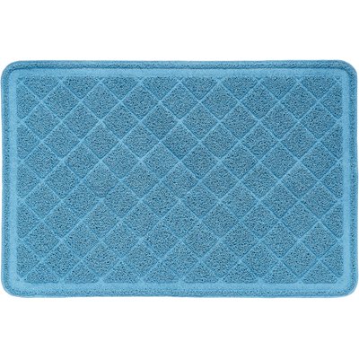 Frisco Frisco Quilted Cat Litter Mat, Light Blue