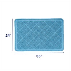 Frisco Quilted Cat Litter Mat, Light Blue slide 2 of 5