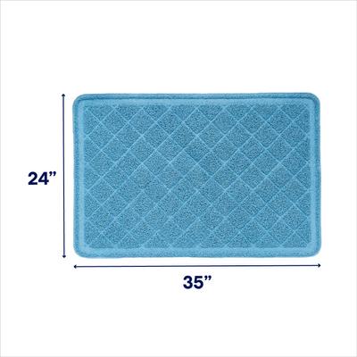 Show full view: Frisco Quilted Cat Litter Mat, Light Blue slide 2 of 6