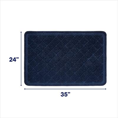 Show full view: Frisco Quilted Cat Litter Mat, Navy slide 3 of 7