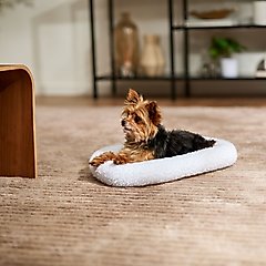 Frisco Quilted Dog Crate Mat, Ivory, 18-in