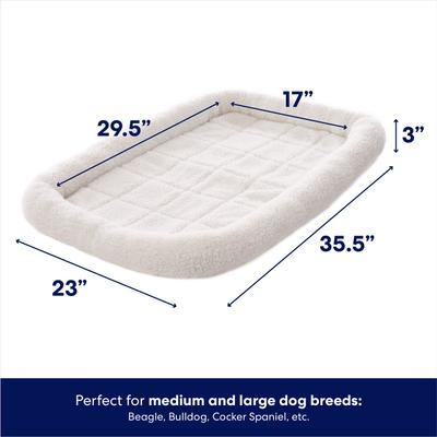 Show full view: Frisco Quilted Dog Crate Mat, Ivory, 36-in slide 2 of 8