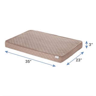 Frisco Quilted Orthopedic Pillow Lounger Cat & Dog Bed with Removable Cover, Beige, Large slide 2 of 6
