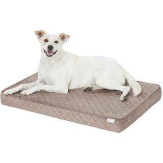 Frisco Quilted Orthopedic Pillow Lounger Cat & Dog Bed with Removable Cover, Beige, Large slide 3 of 6