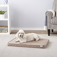Frisco Quilted Orthopedic Pillow Lounger Cat & Dog Bed with Removable Cover, Beige, Medium