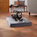 Frisco Quilted Orthopedic Pillow Lounger Cat & Dog Bed with Removable Cover, Gray, Large