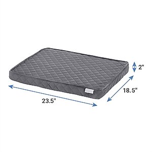 Frisco Quilted Orthopedic Pillow Lounger Cat & Dog Bed with Removable Cover, Gray, Small