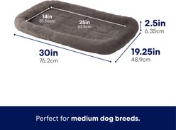 Frisco Quilted Plush Dog Crate Mat, Gray, 30-in slide 2 of 4
