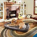 Frisco Quilted Plush Dog Crate Mat, Gray, 48-in