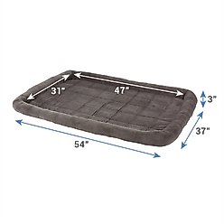 Frisco Quilted Plush Dog Crate Mat, Gray, 54-in slide 2 of 4