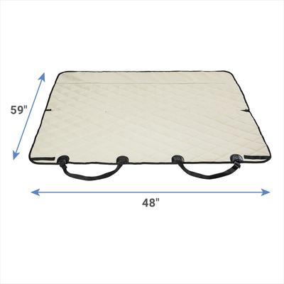 Show full view: Frisco Quilted Water Resistant Bench Car Seat Cover, Cream slide 2 of 6