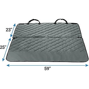 Frisco Quilted Water Resistant Bench Car Seat Cover, Regular, Grey