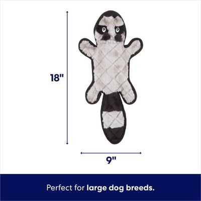 Show full view: Frisco Raccoon Stuffing-Free Flat Plush Squeaky Dog Toy, Large slide 3 of 8