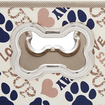 Show full view: Frisco Rectangle Collapsible Pet Toy Storage Bin, Tan Novelty Paws slide 5 of 7