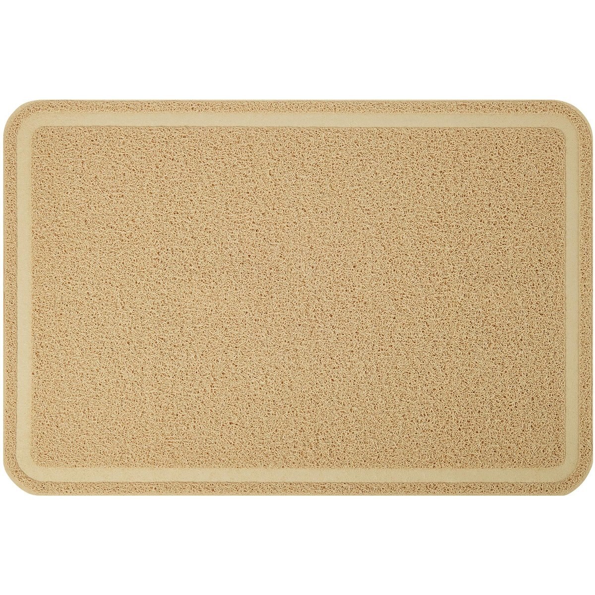 Frisco Rectangular Cat Litter Mat, Beige, Large