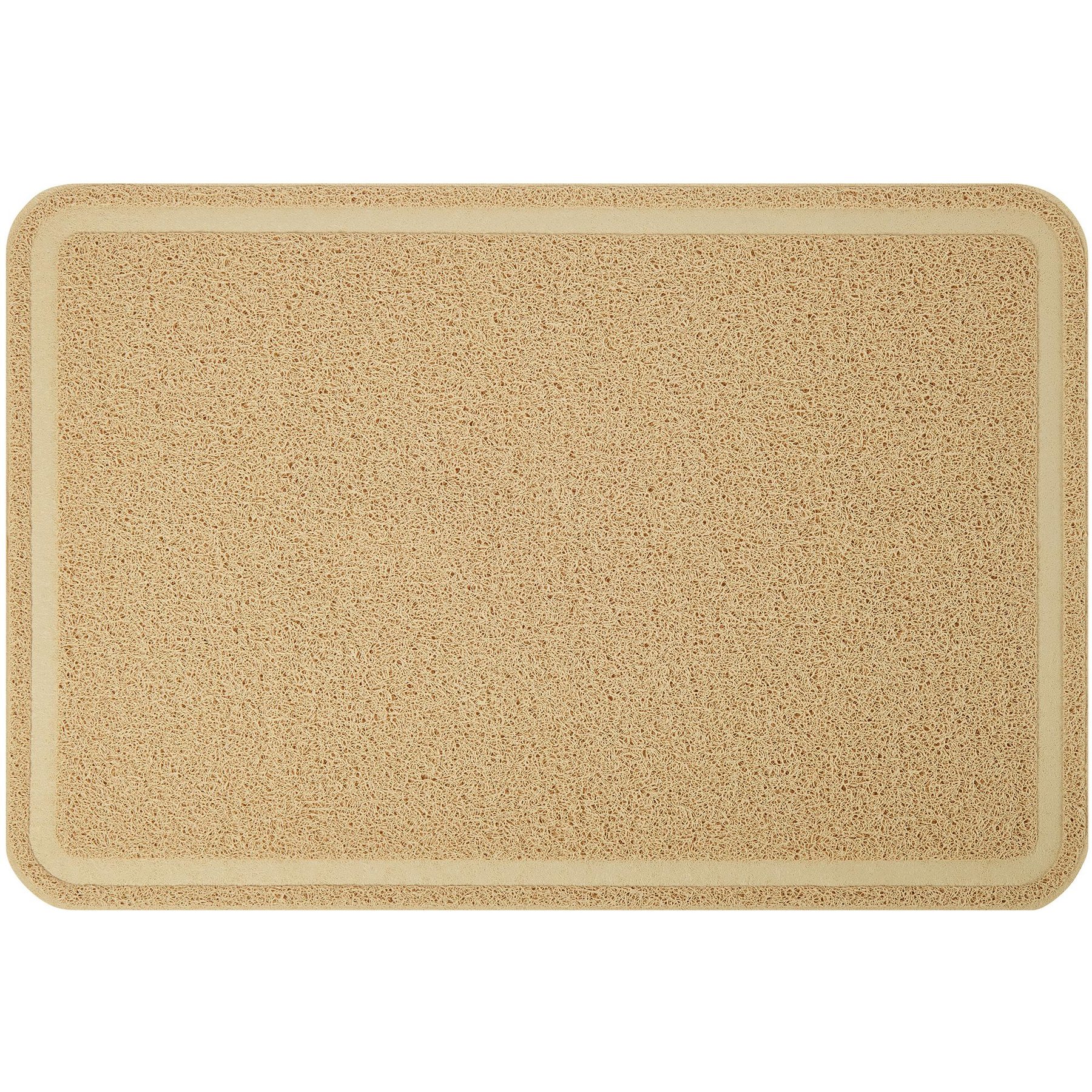 Frisco Frisco Rectangular Cat Litter Mat, Beige, Large