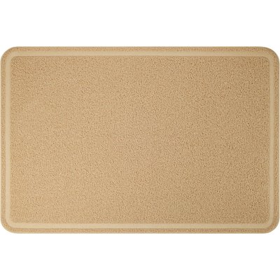 Frisco Frisco Rectangular Cat Litter Mat, Beige, X-Large