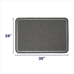 Frisco Rectangular Cat Litter Mat, Grey, Large slide 2 of 4