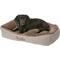 Show in main carousel: Frisco Rectangular Personalized Bolster Dog Bed w/Removable Cover, Beige, Large slide 2 of 9