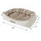 Show in main carousel: Frisco Rectangular Personalized Bolster Dog Bed w/Removable Cover, Beige, Medium slide 3 of 3