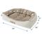 Show in main carousel: Frisco Rectangular Personalized Bolster Dog Bed w/Removable Cover, Beige, X-Large slide 3 of 9