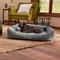 Show in main carousel: Frisco Rectangular Personalized Bolster Dog Bed w/Removable Cover, Dark Gray, Large slide 1 of 9