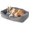 Show in main carousel: Frisco Rectangular Personalized Bolster Dog Bed w/Removable Cover, Dark Gray, X-Large slide 2 of 9