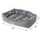 Show in main carousel: Frisco Rectangular Personalized Bolster Dog Bed w/Removable Cover, Dark Gray, X-Large slide 3 of 9