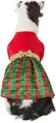 Frisco Red & Green Plaid Dog & Cat Dress, Large