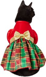 Frisco Red & Green Plaid Dog & Cat Dress, Small