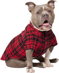 Frisco Red Tartan Plaid Dog & Cat Flannel Shirt, X-Large