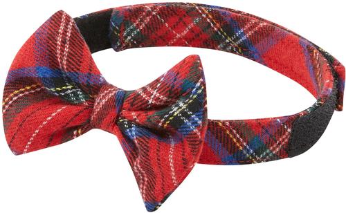 Show full view: Frisco Red/Green Plaid Dog & Cat Bow Tie, Medium/Large slide 3 of 8