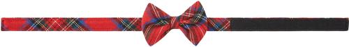 Show full view: Frisco Red/Green Plaid Dog & Cat Bow Tie, Medium/Large slide 4 of 8