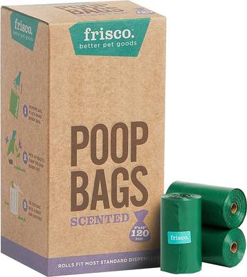 Show full view: Frisco Refill Poop Bags, Scented, 120 count + Eco-Conscious Dog Training & Potty Pads, 22 x 23-in, 50 count, Unscented slide 2 of 9