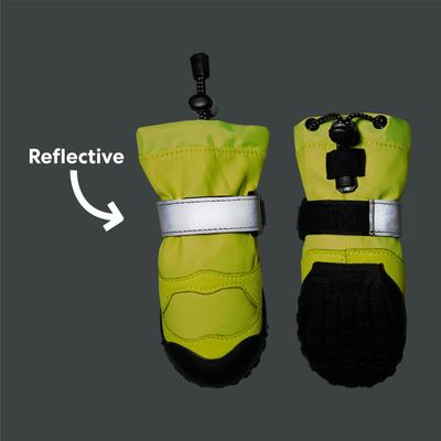 Show full view: Frisco Reflective Dog Boot, Lime Green, X-Small, 2 count slide 6 of 10