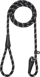 Frisco Reflective Rope Slip Lead Dog Leash, Black, 6-ft long, 1/2-in wide slide 2 of 5