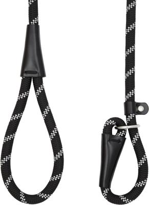 Show full view: Frisco Reflective Rope Slip Lead Dog Leash, Black, 6-ft long, 1/2-in wide slide 2 of 7